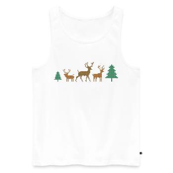 Noël - Débardeur bio Premium Homme - blanc - Devant - Michal (187cm)