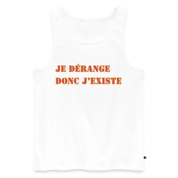 I DISTURB THEREFORE I EXIST - Men's Premium Organic Tank Top - white - Front - AI Model Male 178 light (178cm)