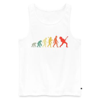 Gitarrist Evolution Rock und Metal Gitarrenspieler - Männer Premium Bio Tank Top - Weiß - Vorne - Michal (187cm)