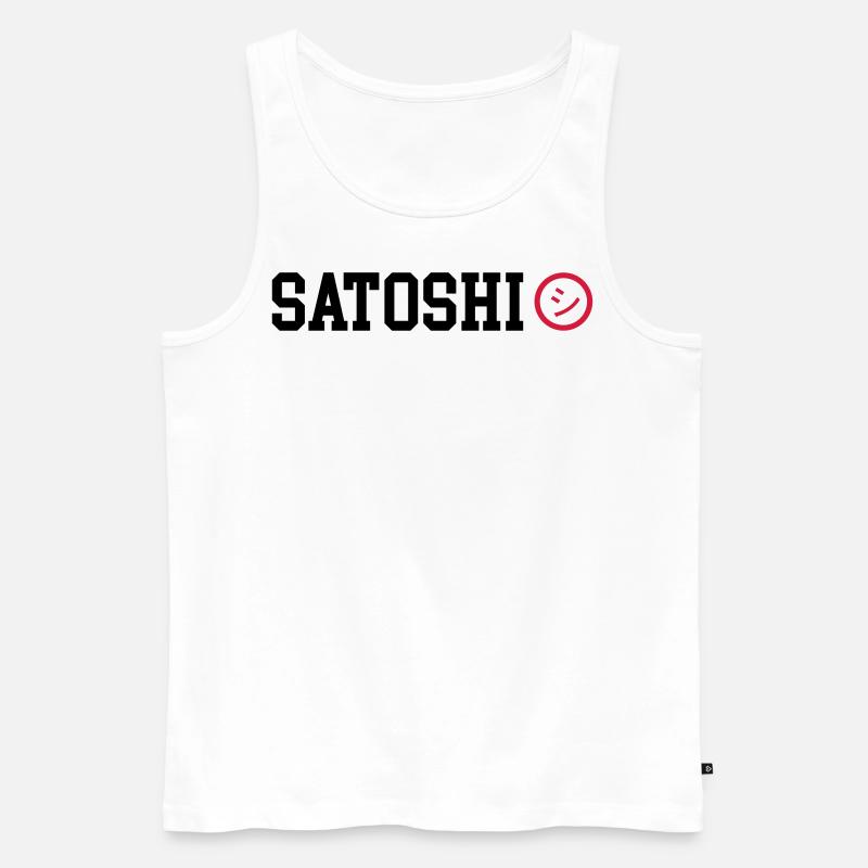 Satoshi Nakamoto BTC Bitcoin - Männer Premium Bio Tank Top - Weiß