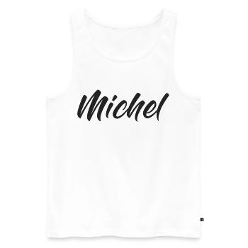 Michael - Men's Premium Organic Tank Top - white - Front - Michal (187cm)