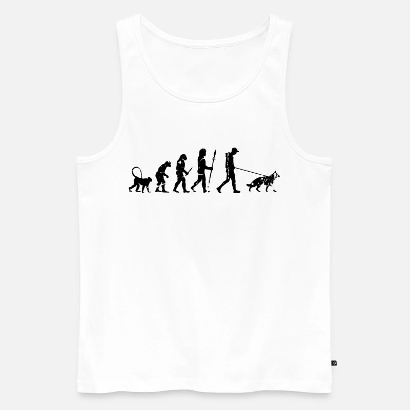 Deutscher Schäferhund Evolution - Männer Premium Bio Tank Top - Weiß