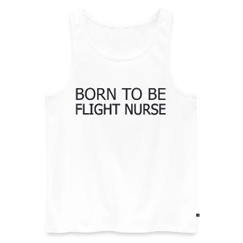 Flight Nurse Born To Be Luftrettung - Männer Premium Bio Tank Top - Weiß - Vorne - AI Model Male 178 light (178cm)