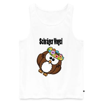 Schräger Vogel - Männer Premium Bio Tank Top - Weiß - Vorne - Michal (187cm)