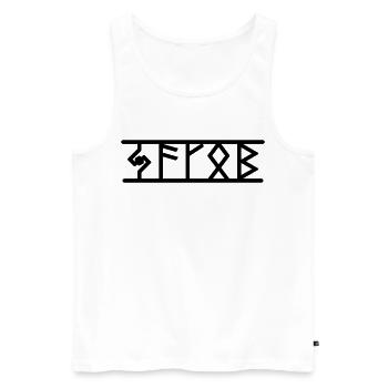 Jakob - Männer Premium Bio Tank Top - Weiß - Vorne - AI Model Male 178 light (178cm)