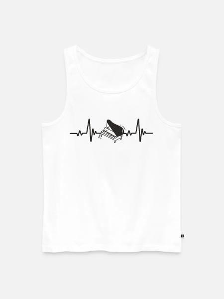 Flügel Klassische Musik-Herzinstrument - Männer Premium Bio Tank Top - Weiß