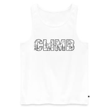 Climb Rock Bouldering Wandkletter-Design - Männer Premium Bio Tank Top - Weiß - Vorne - AI Model Male 178 light (178cm)
