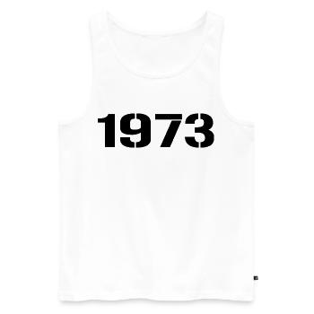 Vintage 1973 - Men's Premium Organic Tank Top - white - Front - Michal (187cm)