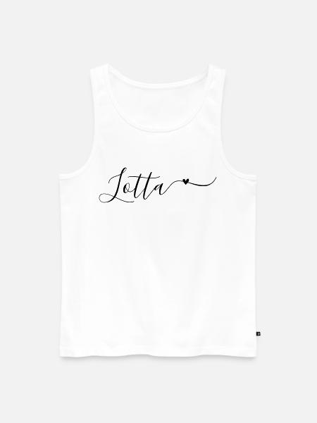 Lotta Name Vorname Dekorativ - Männer Premium Bio Tank Top - Weiß