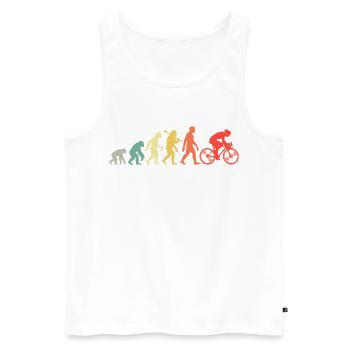 Radfahren Evolution Für Radfahrer Retro Radsport - Männer Premium Bio Tank Top - Weiß - Vorne - Michal (187cm)