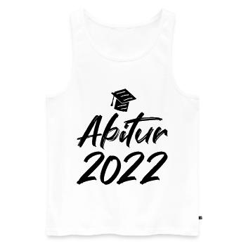 Abschluss Abitur 2022 Hut Pinselschrift - Männer Premium Bio Tank Top - Weiß - Vorne - Michal (187cm)
