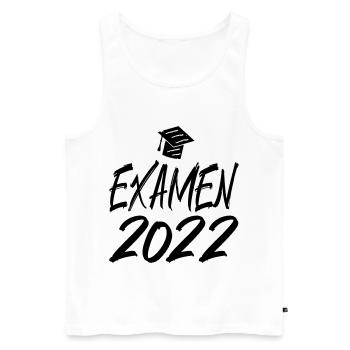 Abschluss Examen 2022 Hut Pinselschrift - Männer Premium Bio Tank Top - Weiß - Vorne - Michal (187cm)