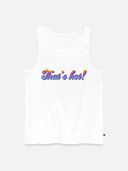 That's hot! – Retro Gradient Style - Men's Premium Organic Tank Top - white