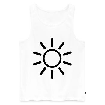 Sun line drawing shape - Men's Premium Organic Tank Top - white - Front - Michal (187cm)