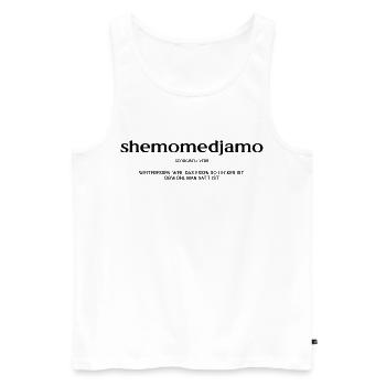 shemomedjamo - Männer Premium Bio Tank Top - Weiß - Vorne - Michal (187cm)