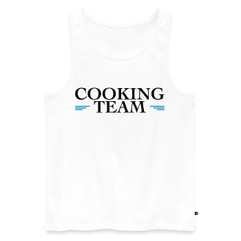 Cuisine d’équipe - Débardeur bio Premium Homme - blanc - Devant - Michal (187cm)