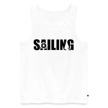 Steering wheel for sailors - Men's Premium Organic Tank Top - white - Front - Michal (187cm)