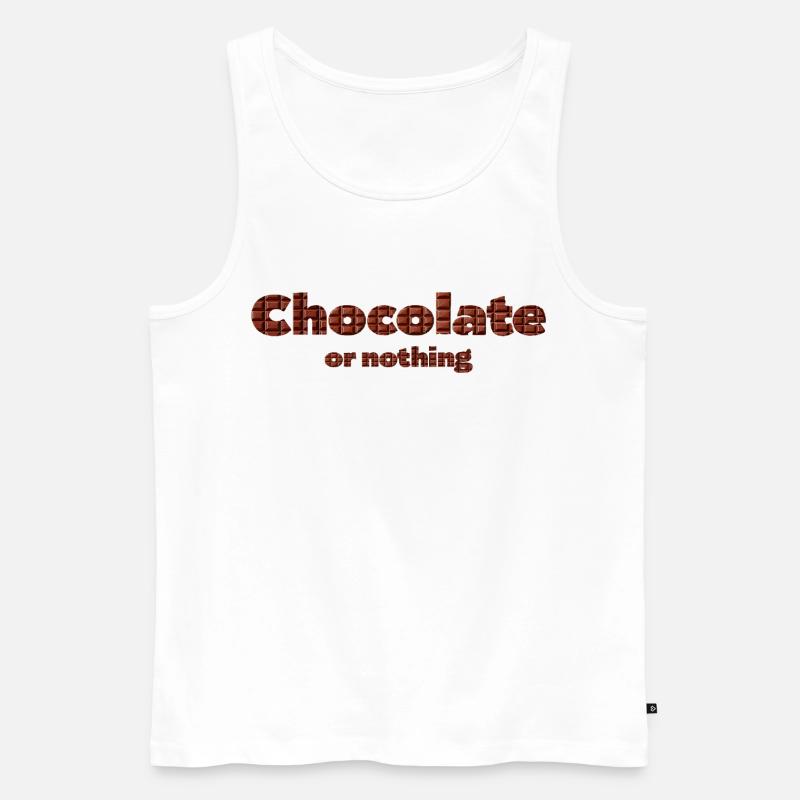 Chocolate pattern with 3D effect - Men's Premium Organic Tank Top - white