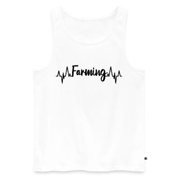 Landwirt EKG - Männer Premium Bio Tank Top - Weiß - Vorne - AI Model Male 178 light (178cm)