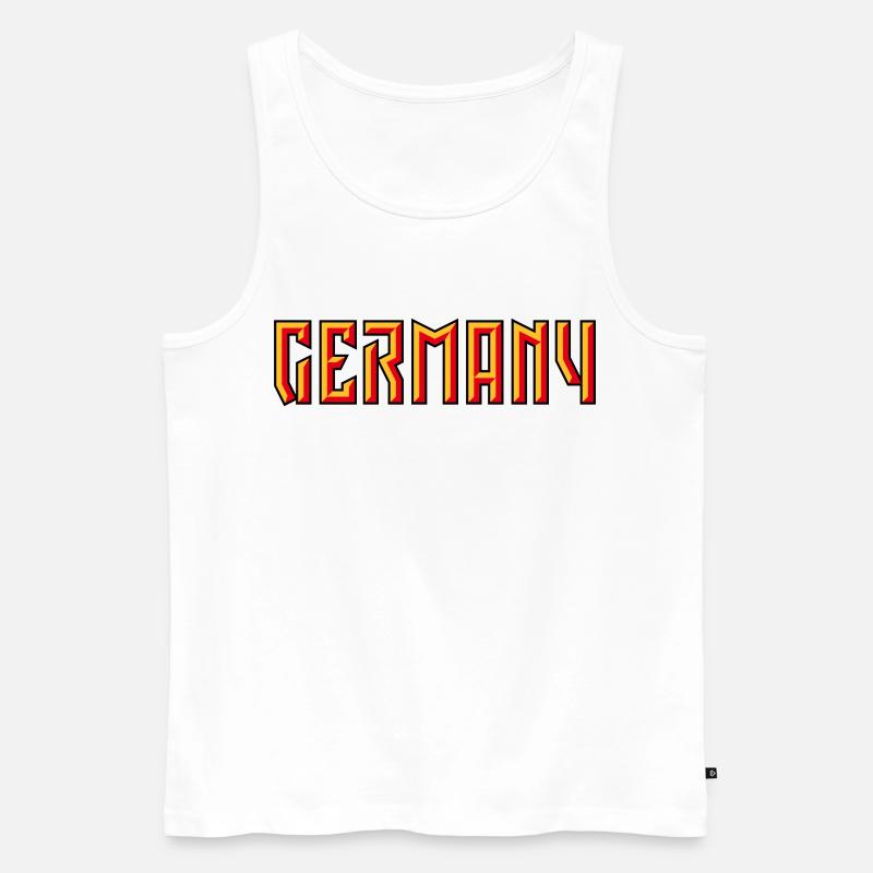 Germany Schriftzug (Relief / 3D / 3C) - Männer Premium Bio Tank Top - Weiß
