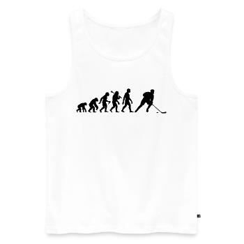 Eishockey Evolution Für Eishockey Spieler - Männer Premium Bio Tank Top - Weiß - Vorne - Michal (187cm)