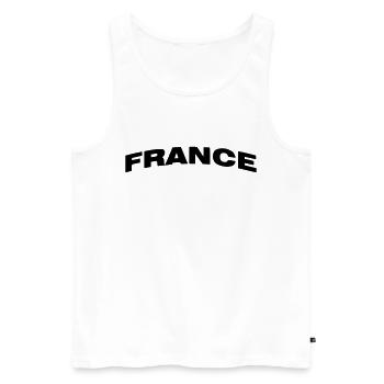 Frankreich - Männer Premium Bio Tank Top - Weiß - Vorne - AI Model Male 178 light (178cm)