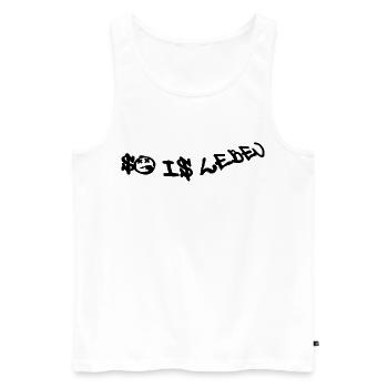 So is Leben - Männer Premium Bio Tank Top - Weiß - Vorne - Michal (187cm)