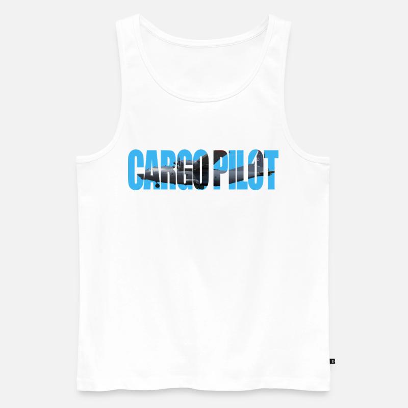 Cargo pilot An-12 - Männer Premium Bio Tank Top - Weiß