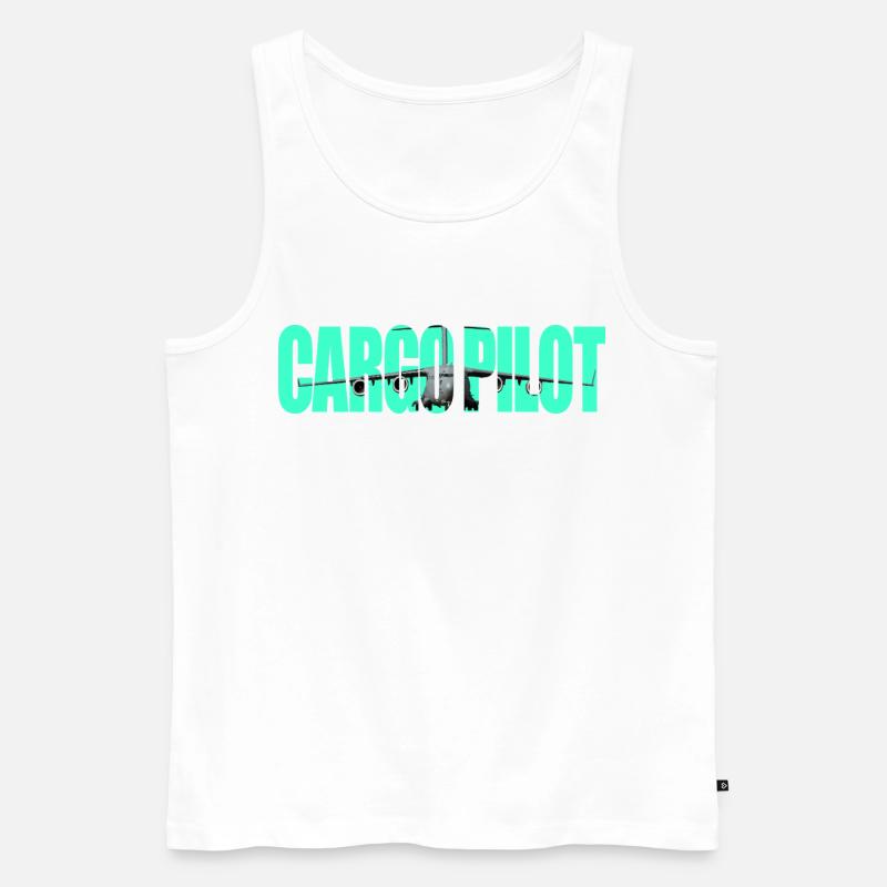 Cargo pilot C-17 - Männer Premium Bio Tank Top - Weiß