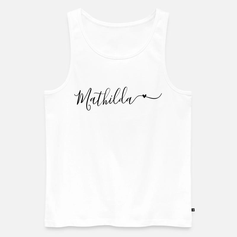 Mathilda Name Vorname Dekorativ - Männer Premium Bio Tank Top - Weiß