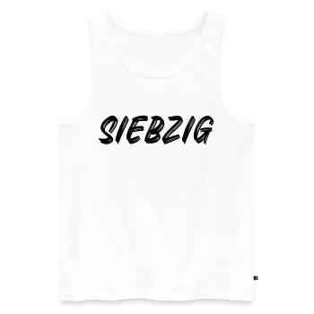 70 - Siebzig - 70. Geburtstag - Männer Premium Bio Tank Top - Weiß - Vorne - Michal (187cm)