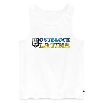 Ostblock Latina Ukrainerin Ukraine Geschenk - Männer Premium Bio Tank Top - Weiß - Vorne - AI Model Male 178 light (178cm)