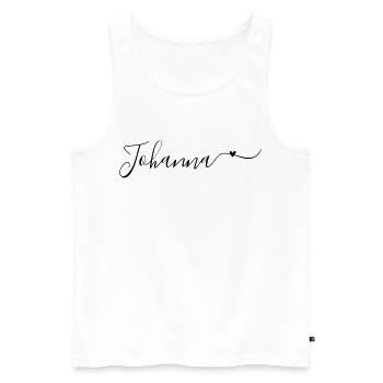 Johanna Surname First Name Decorative - Men's Premium Organic Tank Top - white - Front - Michal (187cm)