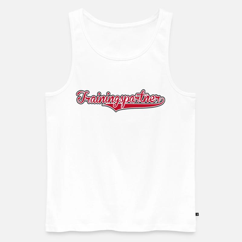 Trainingspartner - Männer Premium Bio Tank Top - Weiß