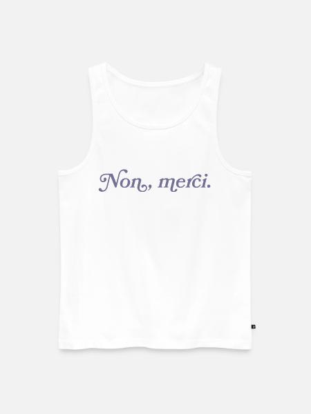 Non, merci – French Minimalism - Men's Premium Organic Tank Top - white