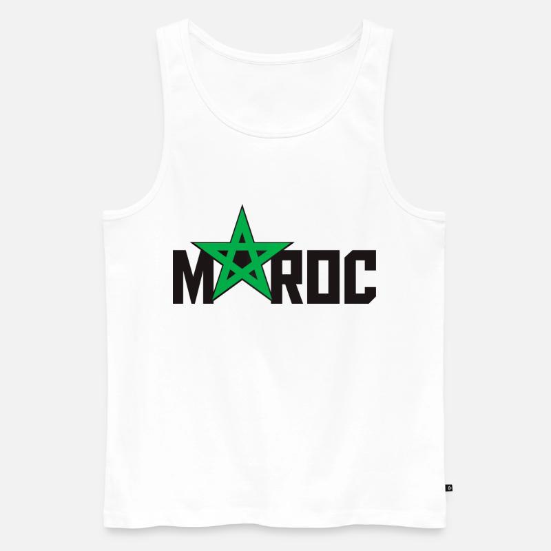 Marokko - Männer Premium Bio Tank Top - Weiß