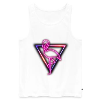 Flamingo Pink Neon - Men's Premium Organic Tank Top - white - Front - AI Model Male 178 light (178cm)