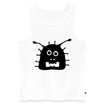 Covi the crazy corona virus - Men's Premium Organic Tank Top - white - Front - AI Model Male 178 light (178cm)