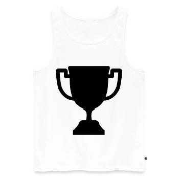 Cup Symbol Champion - Men's Premium Organic Tank Top - white - Front - Michal (187cm)