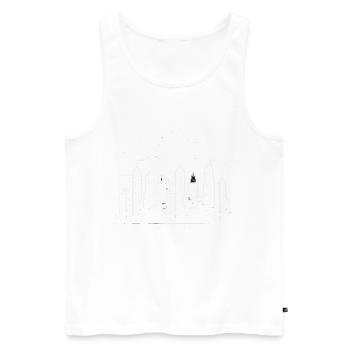 Night Cityscape - Men's Premium Organic Tank Top - white - Front - AI Model Male 178 light (178cm)