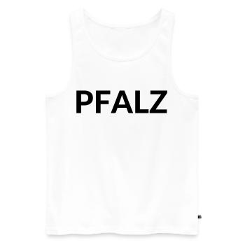 Pälzer - Männer Premium Bio Tank Top - Weiß - Vorne - AI Model Male 178 light (178cm)