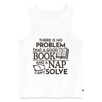 A Good Book - Men's Premium Organic Tank Top - white - Front - Michal (187cm)
