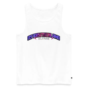 Ostdeutschland Ultras Ossis Osten Ostdeutscher - Männer Premium Bio Tank Top - Weiß - Vorne - AI Model Male 178 light (178cm)