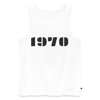 1970 - Débardeur bio Premium Homme - blanc - Devant - Michal (187cm)