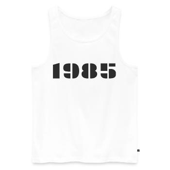 1985 - Débardeur bio Premium Homme - blanc - Devant - Michal (187cm)