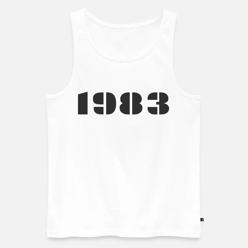 1983 - Männer Premium Bio Tank Top - Weiß