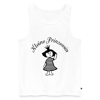 kleine Prinzessin mit Schriftzug - Männer Premium Bio Tank Top - Weiß - Vorne - Michal (187cm)