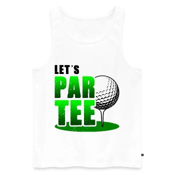 Let's Par Tee Golf Player Golfing Golf Course Golf - Männer Premium Bio Tank Top - Weiß - Vorne - Michal (187cm)