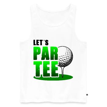 Let's Par Tee Golf Player Golfing Golf Course Golf - Männer Premium Bio Tank Top - Weiß - Vorne - Michal (187cm)