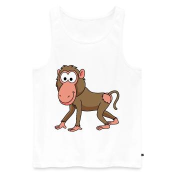 Monkey monkey comic - Men's Premium Organic Tank Top - white - Front - AI Model Male 178 light (178cm)